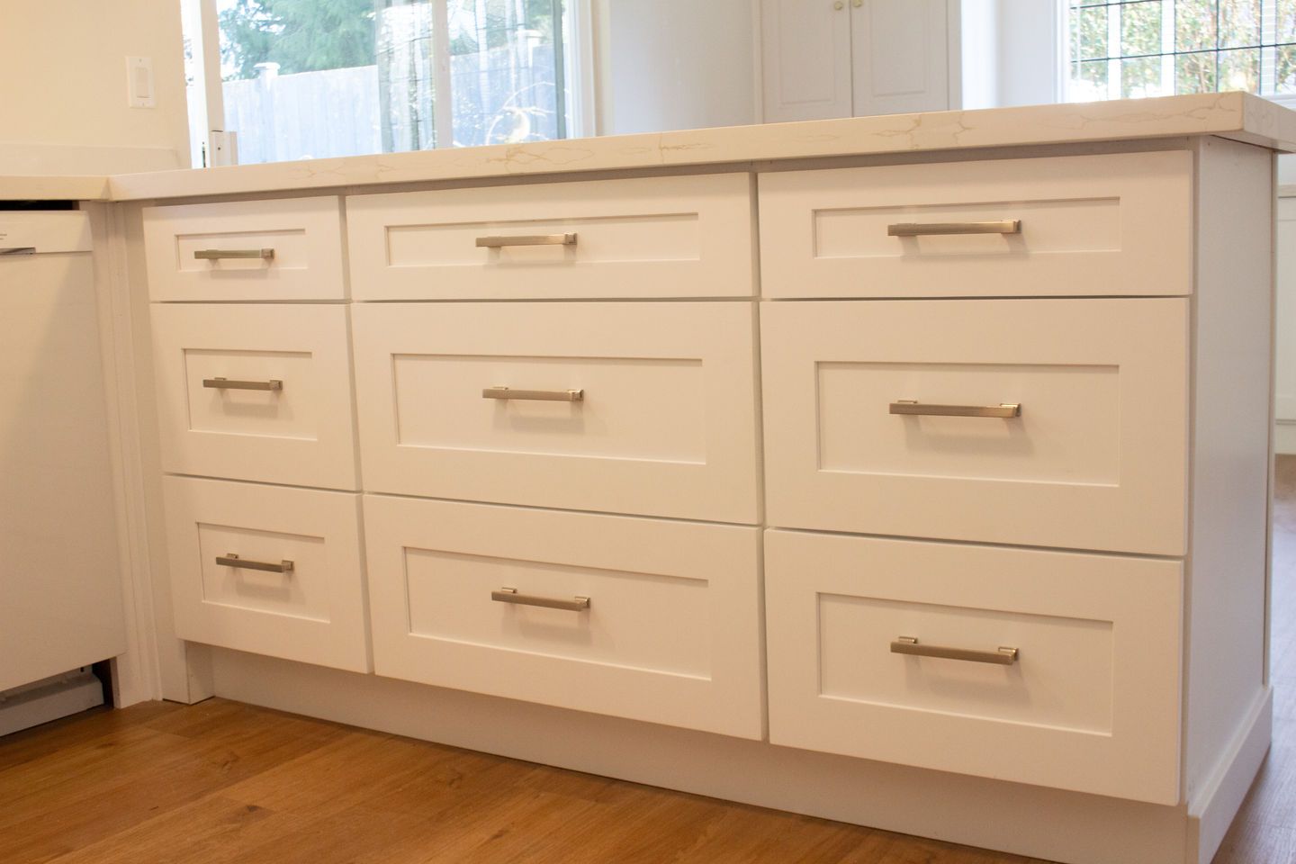 White Shaker Kitchen Remodel with Mixed Metals in Shoreline, WA